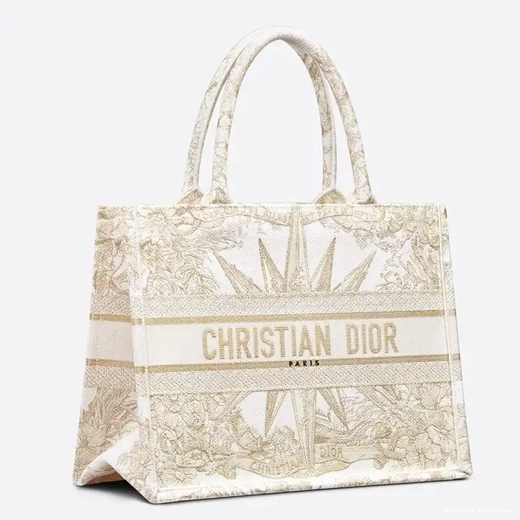 Cheap d'Infini Reve White Dior Tote Canvas Motif Book 0615 Luxury